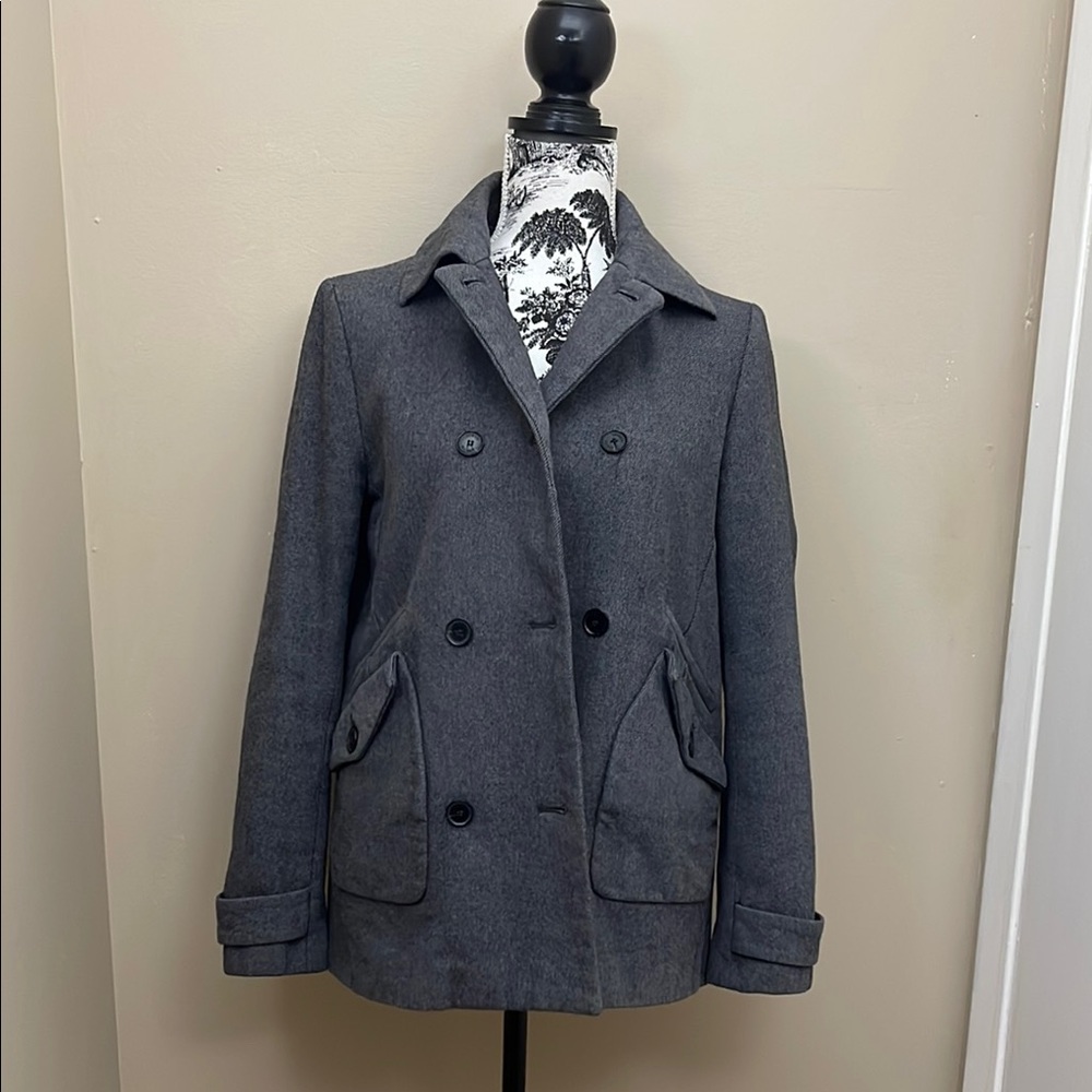 Lacoste Chic Gray Peacoat